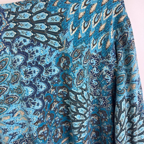 Catherines‎ Womens Supreme Cotton Boho Blouse Sz 4X Blue Comfort Casual Relaxed - Picture 2 of 8